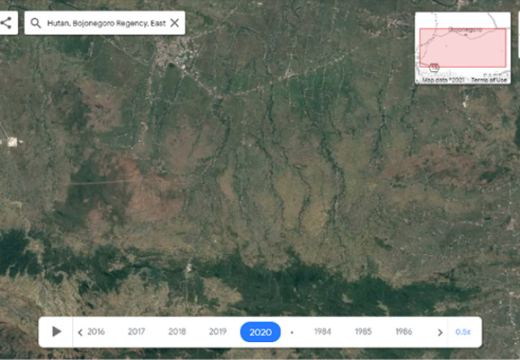 Pencarian Data Berkurangnya Tutupan Hutan Bojonegoro dan Dampaknya Terhadap Kebencanaan